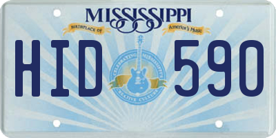 MS license plate HID590