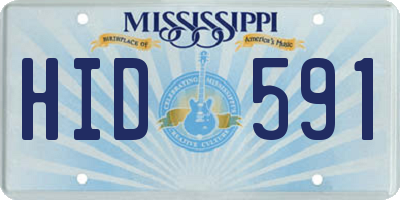 MS license plate HID591