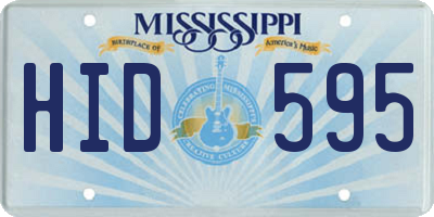 MS license plate HID595