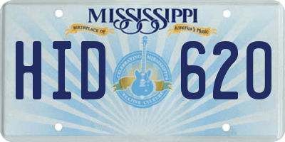 MS license plate HID620