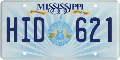 MS license plate HID621