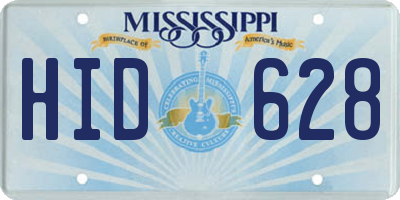 MS license plate HID628