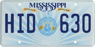 MS license plate HID630