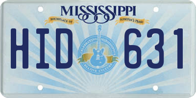 MS license plate HID631