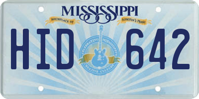 MS license plate HID642