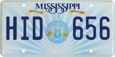 MS license plate HID656