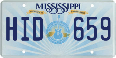 MS license plate HID659