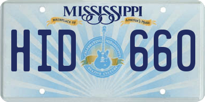 MS license plate HID660