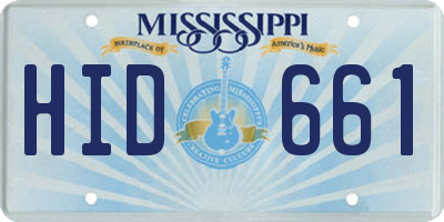 MS license plate HID661