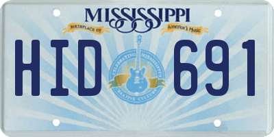 MS license plate HID691