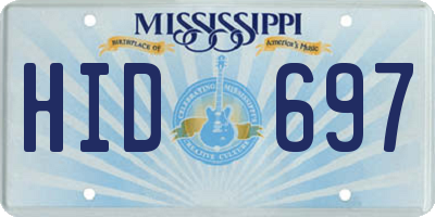 MS license plate HID697