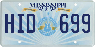 MS license plate HID699