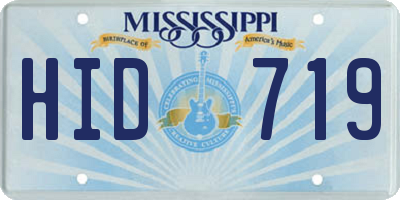 MS license plate HID719
