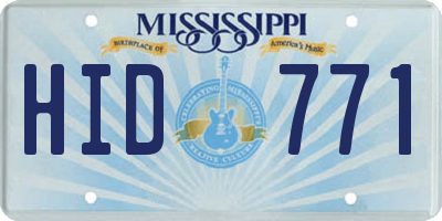 MS license plate HID771