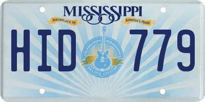 MS license plate HID779