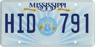 MS license plate HID791