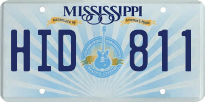 MS license plate HID811