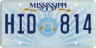 MS license plate HID814