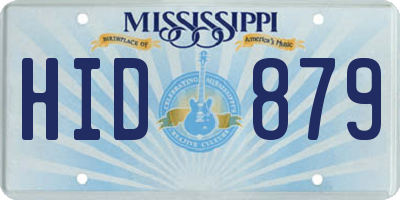MS license plate HID879