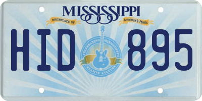 MS license plate HID895