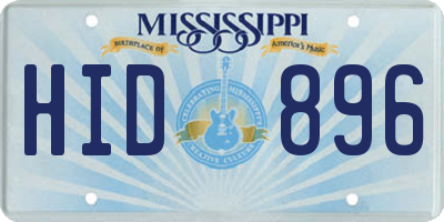 MS license plate HID896