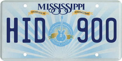 MS license plate HID900