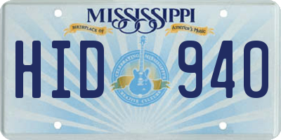 MS license plate HID940