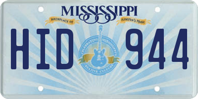 MS license plate HID944