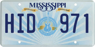 MS license plate HID971