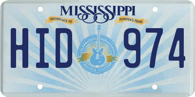 MS license plate HID974