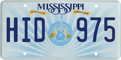 MS license plate HID975