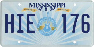 MS license plate HIE176