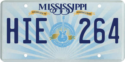 MS license plate HIE264