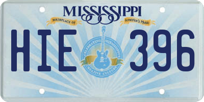 MS license plate HIE396