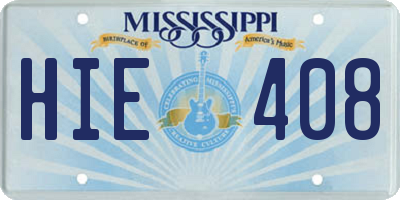 MS license plate HIE408