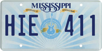 MS license plate HIE411