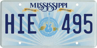 MS license plate HIE495