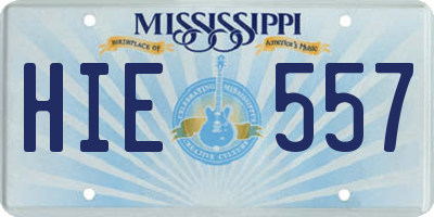 MS license plate HIE557
