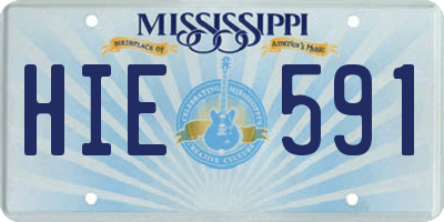 MS license plate HIE591
