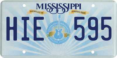 MS license plate HIE595