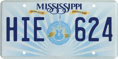 MS license plate HIE624