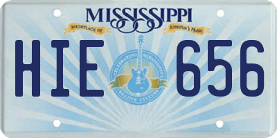 MS license plate HIE656
