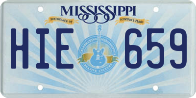 MS license plate HIE659
