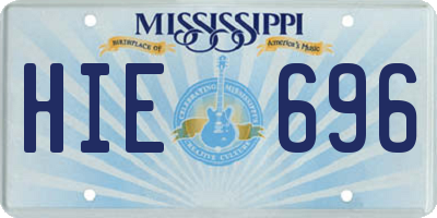 MS license plate HIE696