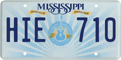 MS license plate HIE710