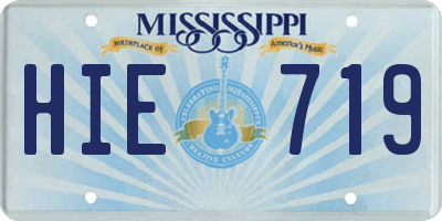 MS license plate HIE719