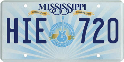MS license plate HIE720