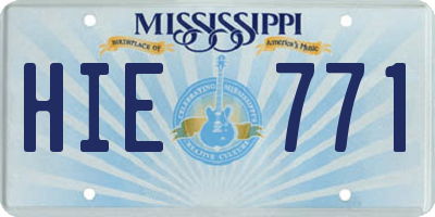 MS license plate HIE771