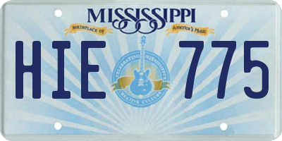MS license plate HIE775