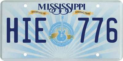 MS license plate HIE776